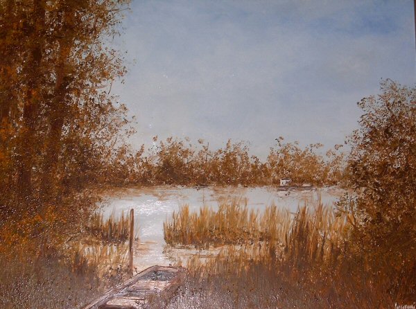 A Kis-Duna partja Losonci Lilla festményén