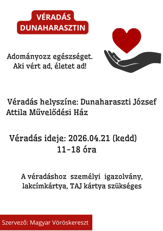 Véradást szervez ismét a Vöröskereszt
