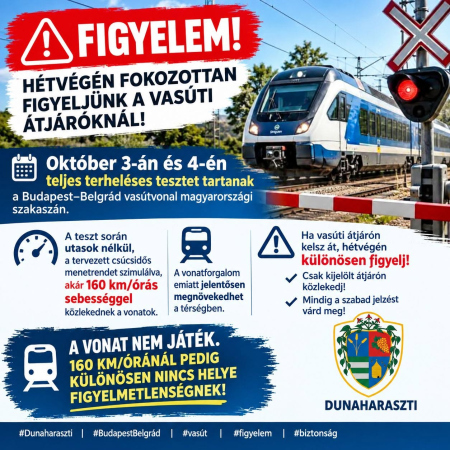 Fokozottan figyeljenek! - vasúti tesztüzem