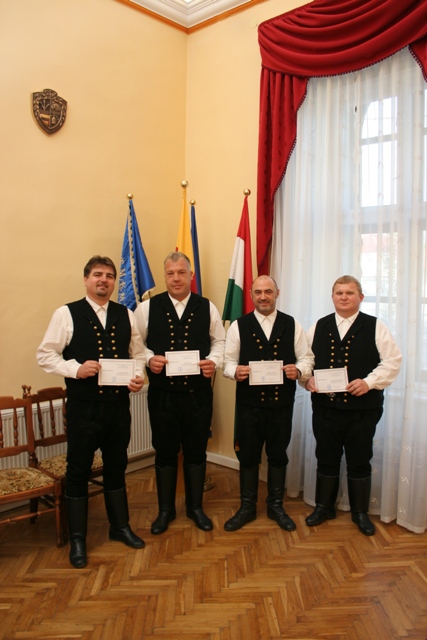 A német önkormányzat tagjai: Gerber Ferenc alelnök, Kreisz Antal, Wágner László elnök, Kaltenecker József