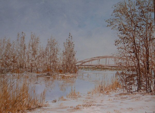 A vasúti híd Losonci Lilla festményén