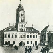 A régi pesti Városháza 1760 körül