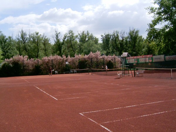A DMTK teniszpályái a Sport-szigeten